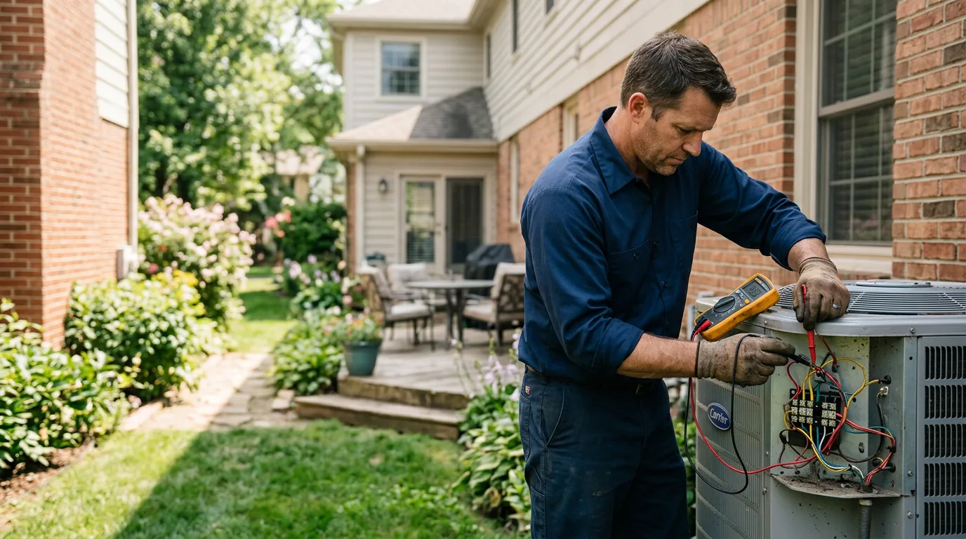 HVAC technician working near Newport, RI